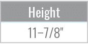 Height, 11–7/8\“